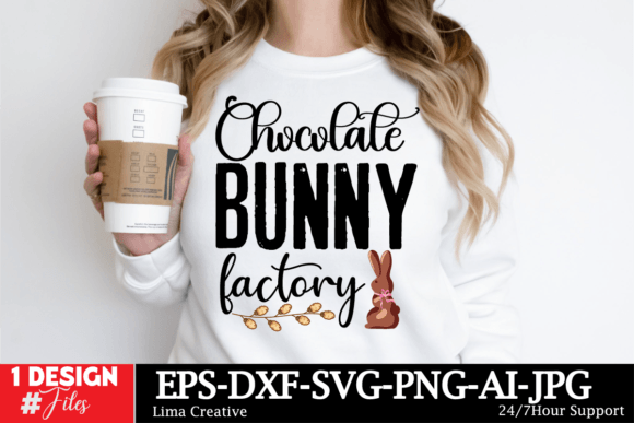 Chocolate Bunny Factory SVG for T-Shirt Designs