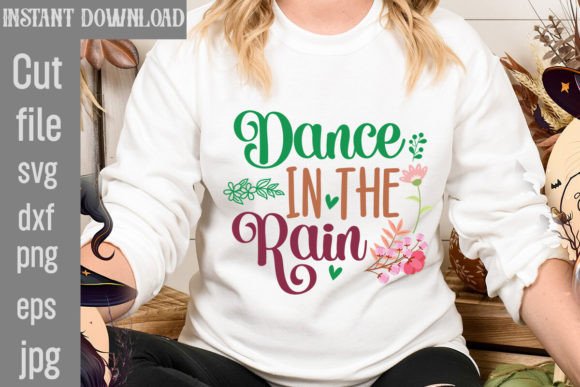 Dance in the Rain SVG Cut File for T-Shirt Designs