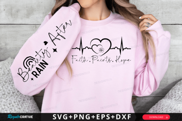 Faith Paints Hope Sleeve Svg Design for T-Shirt Designs