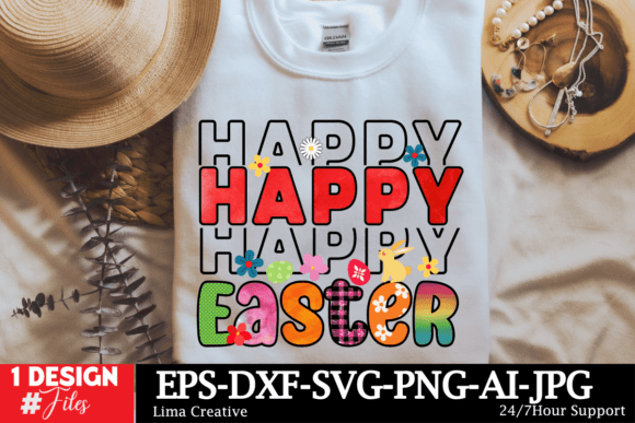 Happy Easter Sublimation Designs for T-Shirt Designs