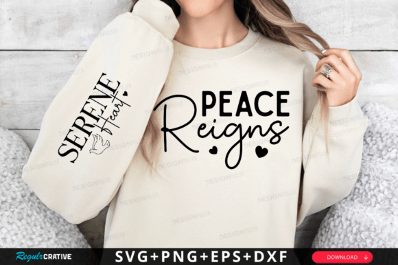 Peace Reigns Sleeve Svg Design