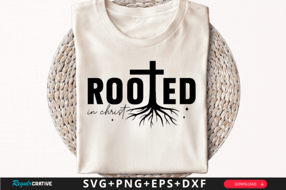Rooted in Christ T-Shirt Svg Design