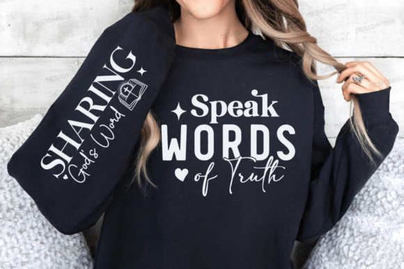 Speak Words of Truth Sleeve Svg Design for T-Shirt Designs
