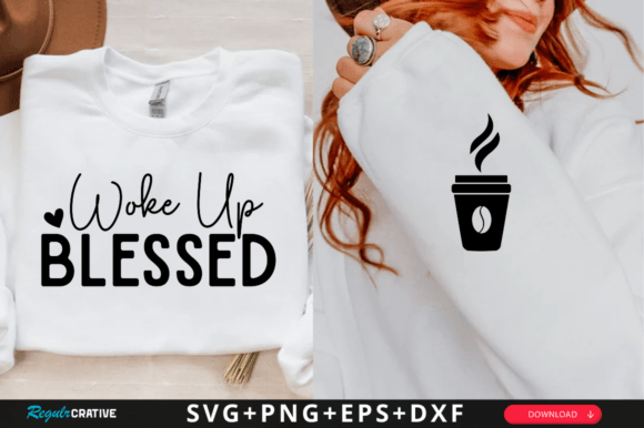Woke Up Blessed Sleeve Svg Design